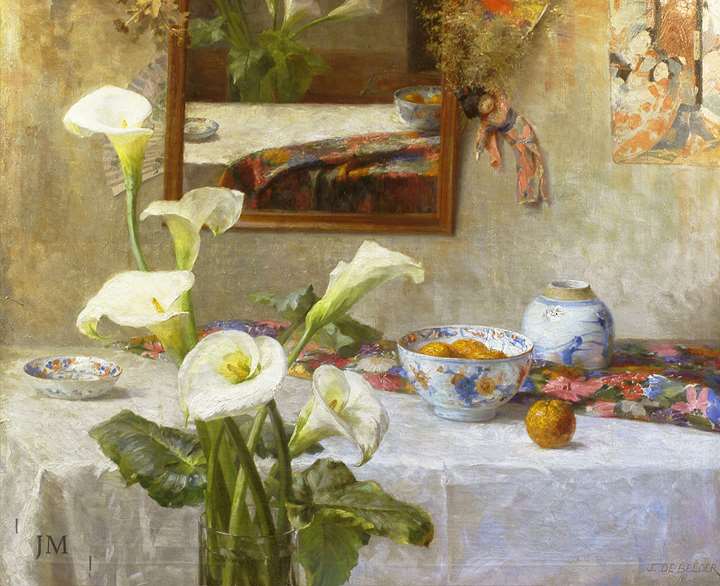 Still life with arum lilies